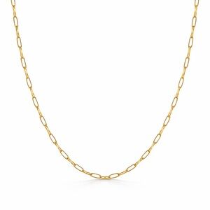S925 Mini Paperclip Chain | Gold | Adjustable